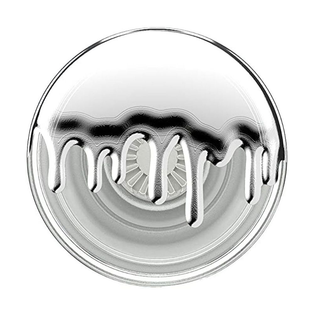 PopSockets Phone Grip with Expanding Kickstand - Chrome Drip Silver - Picture 6 of 6